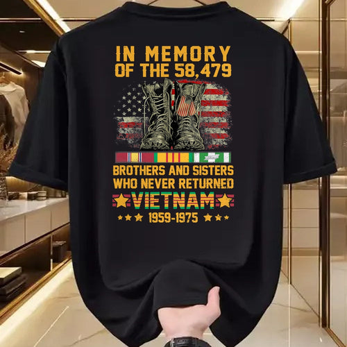 Proud Veteran Shirt, Funny Veteran UnisexT-Shirt/Hoodie/Sweatshirt HLT00 - in Memory of The 58479 Brothers and Sisters Vietnam Veteran T-Shirt
