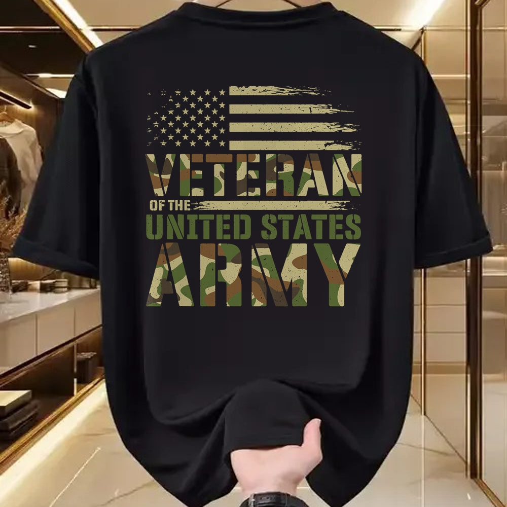 Proud Veteran Shirt, Funny Veteran UnisexT-Shirt/Hoodie/Sweatshirt HLT00 - Veteran of The United States Army Patriotic Camo Military T-Shirt