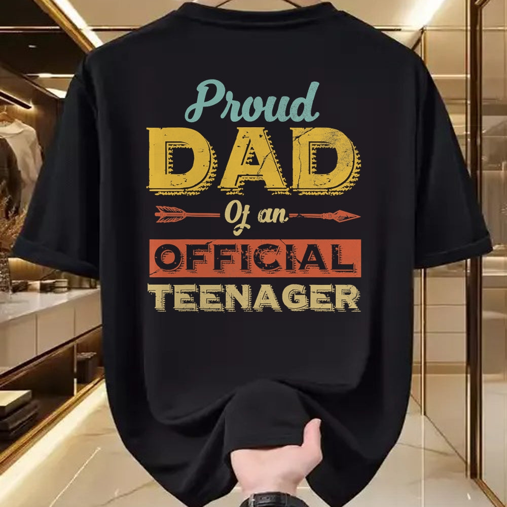 Gift for Dad Shirt, Funny Dad Unisex T-Shirt/Hoodie/Sweatshirt HLT00 – Proud Dad of an Official Teenager 13th Birthday Son Daughter T-Shirt