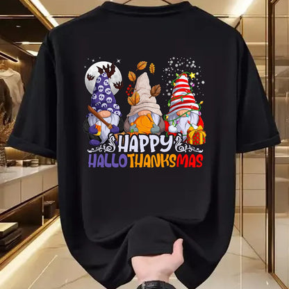 Best Thanksgiving Family Shirt , Funny Thanksgiving UnisexT-Shirt/Hoodie/Sweatshirt HLT00 - HalloThanksMas Gnomes Halloween Thanksgiving Christmas Happy T-Shirt