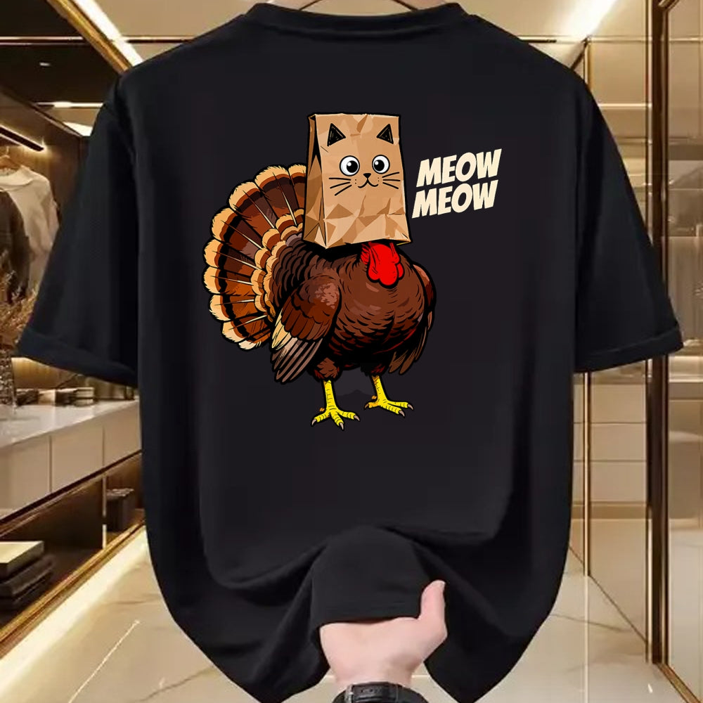 Best Thanksgiving Family Shirt , Funny Thanksgiving UnisexT-Shirt/Hoodie/Sweatshirt HLT00 - Thanksgiving Turkey Cat Meow Funny Thanksgiving Men Women T-Shirt