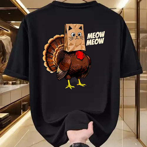 Best Thanksgiving Family Shirt , Funny Thanksgiving UnisexT-Shirt/Hoodie/Sweatshirt HLT00 - Thanksgiving Turkey Cat Meow Funny Thanksgiving Men Women T-Shirt