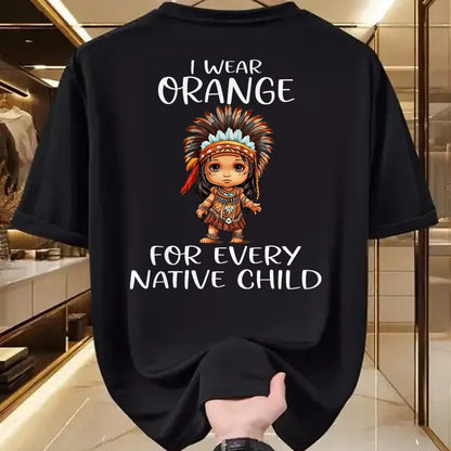 Native American T-Shirts, Vintage Native American Unisex T-Shirt/Hoodie/Sweatshirt HLT00 - Wear orange for every American native child Indian Pride