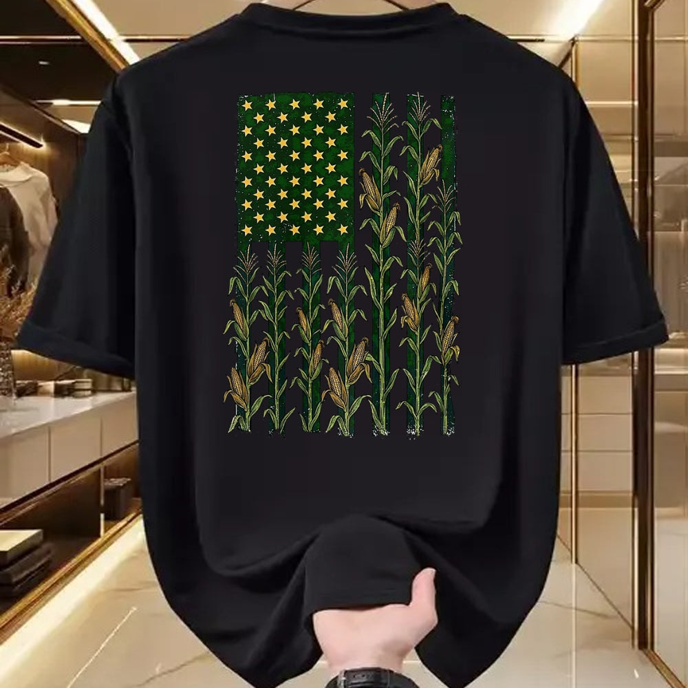 Best Farmer Life Shirt, Funny Farmer UnisexT-Shirt/Hoodie/Sweatshirt HLT00 - Retro Vintage Corn US America Flag Funny Farmer Farm Flag T-Shirt