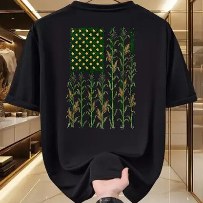 Best Farmer Life Shirt, Funny Farmer UnisexT-Shirt/Hoodie/Sweatshirt HLT00 - Retro Vintage Corn US America Flag Funny Farmer Farm Flag T-Shirt