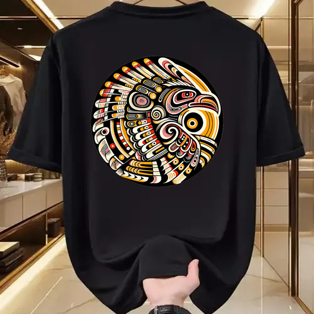Native American T-Shirts, Vintage Native American Unisex T-Shirt/Hoodie/Sweatshirt HLT00 - Thunderbird Native American Tribal Art (4)