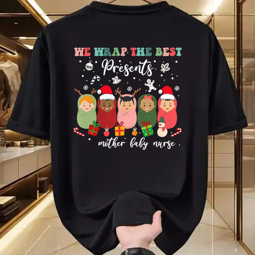 Funny Nurse Shirt, Nurse Unisex T-Shirt/Hoodie/Sweatshirt HLT00 - Mother Baby Nurse Christmas Postpartum Nursing NP RN Squad T-Shirt