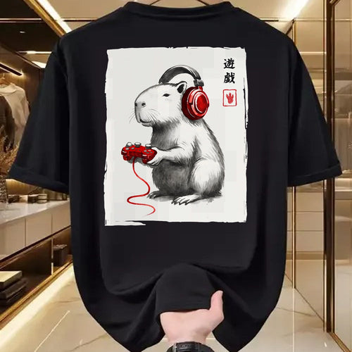 Cute Capybara Shirt, Funny Capybara Unisex T-Shirt/Hoodie/Sweatshirt HLT00 - Gamer Japanese Art Men Women Teens Kids Funny Capybara T-Shirt