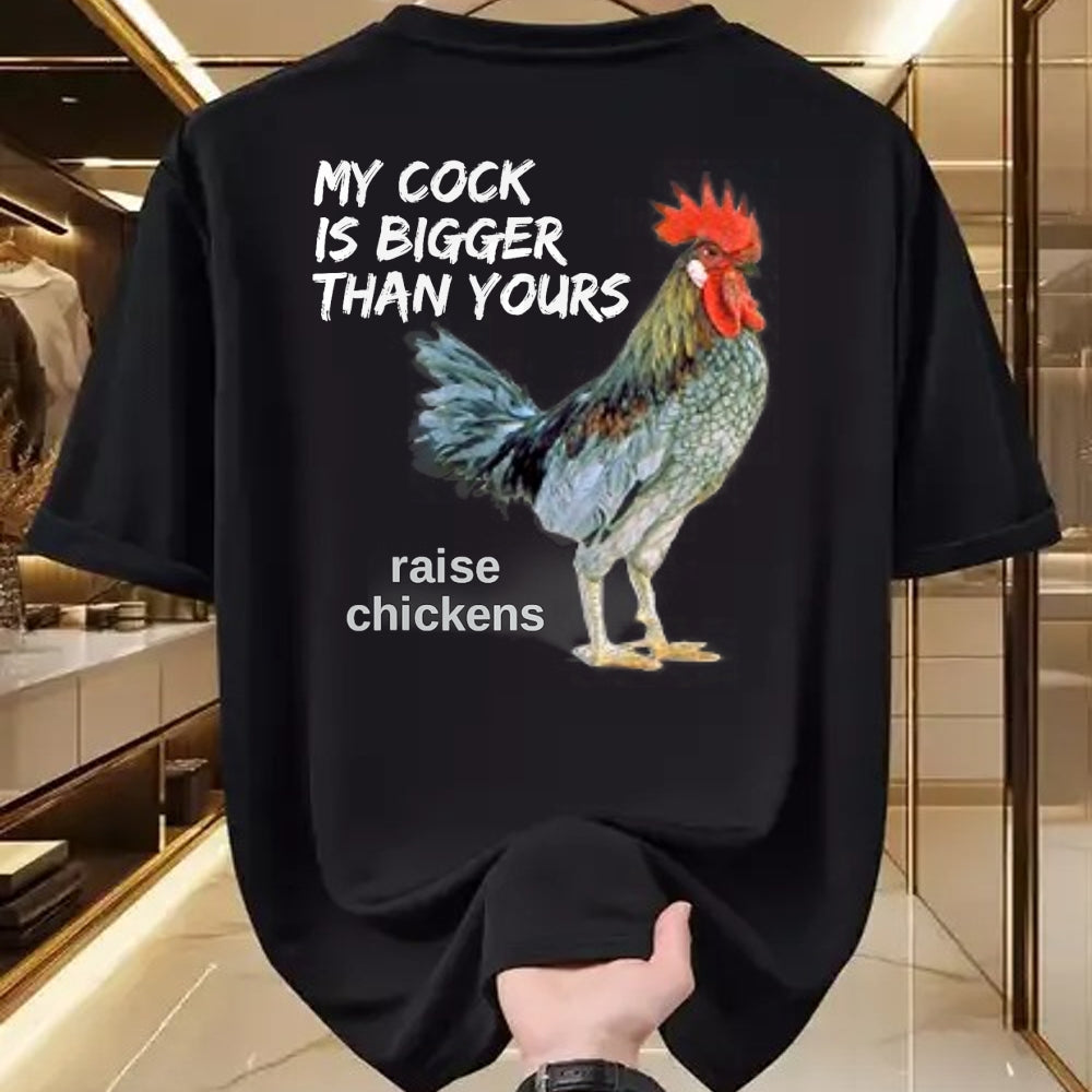 Best Farmer Life Shirt, Funny Farmer UnisexT-Shirt/Hoodie/Sweatshirt HLT00 - My Cock (Rooster) is Bigger than Yours Funny Chicken Farmer T-Shirt