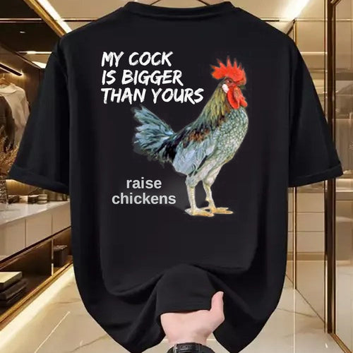 Best Farmer Life Shirt, Funny Farmer UnisexT-Shirt/Hoodie/Sweatshirt HLT00 - My Cock (Rooster) is Bigger than Yours Funny Chicken Farmer T-Shirt