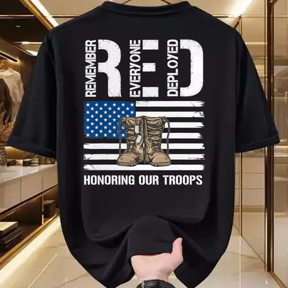 Proud Veteran Shirt, Funny Veteran UnisexT-Shirt/Hoodie/Sweatshirt HLT00 - Remember Everyone Veteran Deployed RED Friday Military T-Shirt