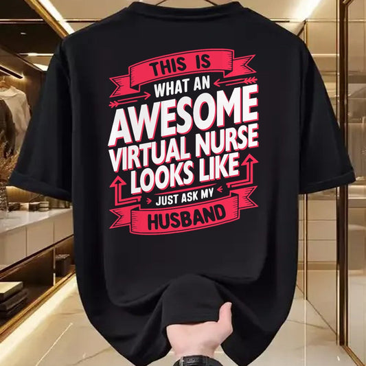 Funny Nurse Shirt, Nurse Unisex T-Shirt/Hoodie/Sweatshirt HLT00 - Funny Virtual Nurse Wife Husband Women T-Shirt