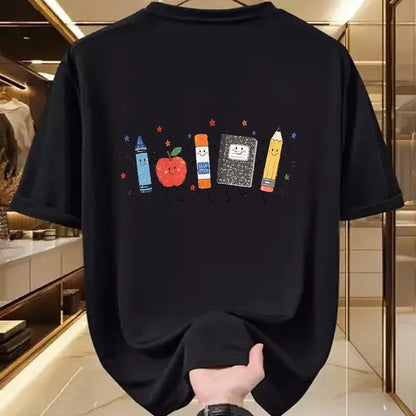 Best Teacher Shirt, Funny Teacher UnisexT-Shirt/Hoodie/Sweatshirt HLT00 - Teacher Back to School Cute School Crayon Apple Pencil T-Shirt