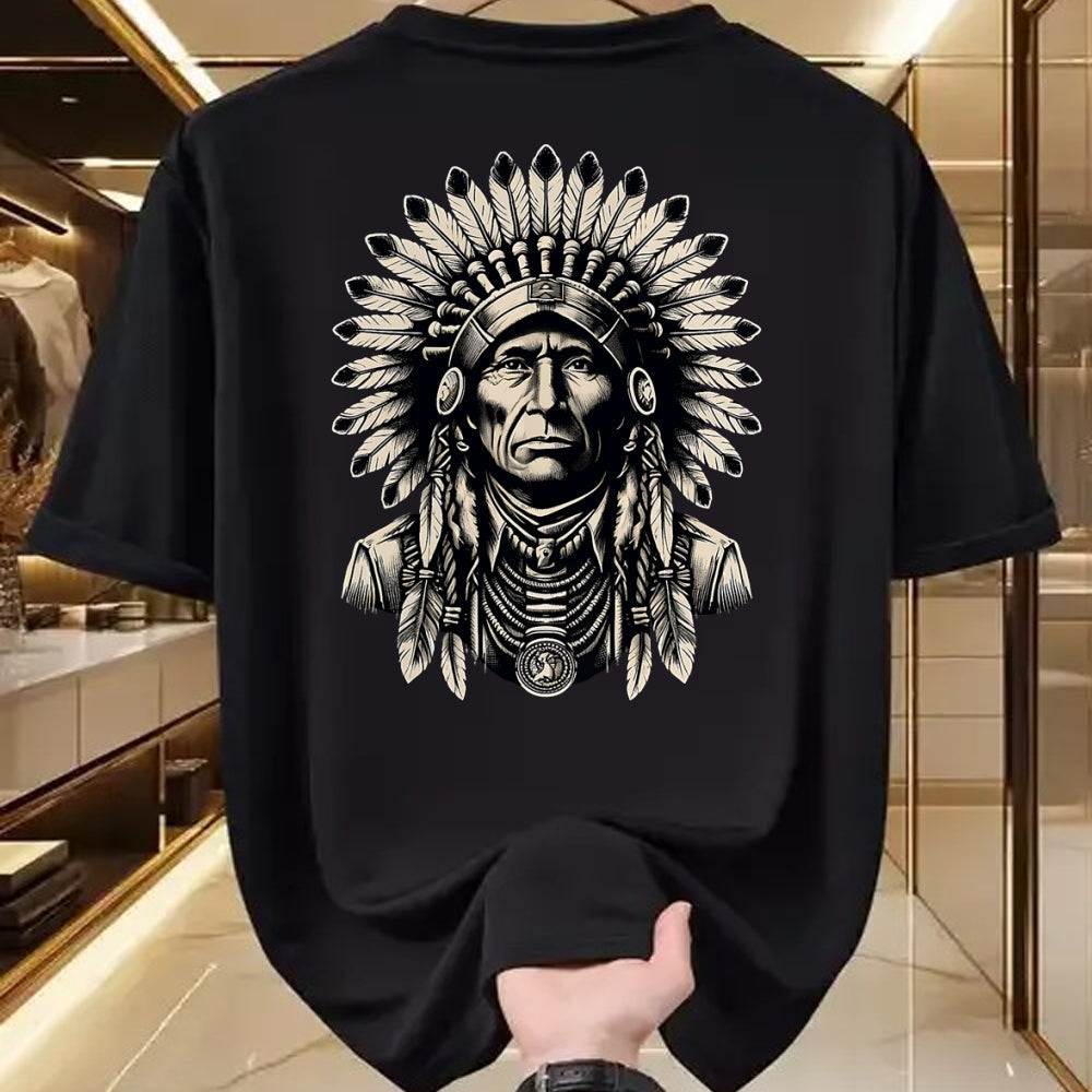 Native American T-Shirts, Vintage Native American Unisex T-Shirt/Hoodie/Sweatshirt HLT00 - Headdress Chief Ancestors Vintage, Native American Indian
