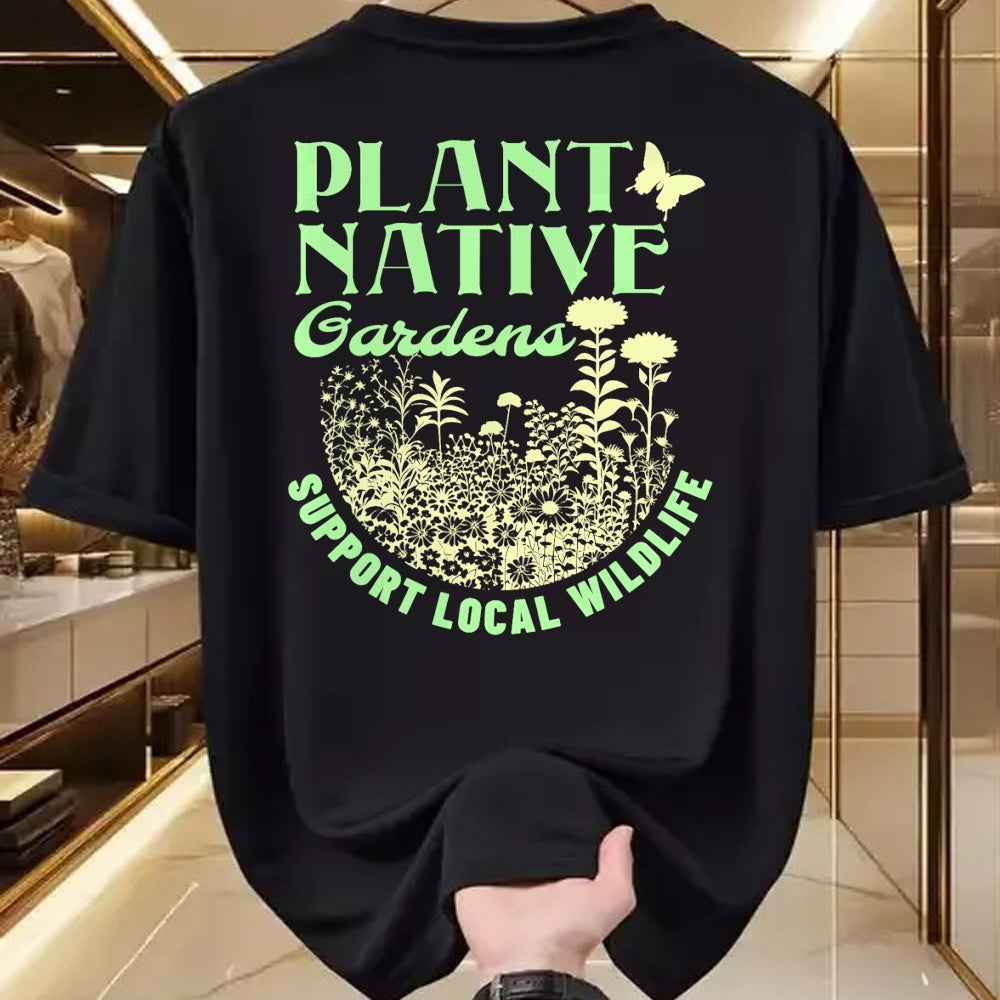 Native American T-Shirts, Vintage Native American Unisex T-Shirt/Hoodie/Sweatshirt HLT00 - Plant Native Gardens Support Local Wildlife Gardening