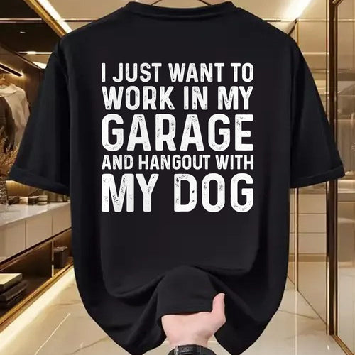Best Mechanic Life Shirt, Funny Mechanic UnisexT-Shirt/Hoodie/Sweatshirt HLT00 - I Just Want to Work in The Garage and Hangout With My Dog Men Women Kids T-Shirt