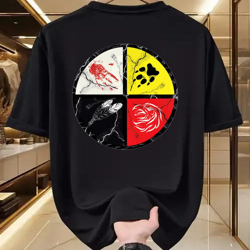 Native American T-Shirts, Vintage Native American Unisex T-Shirt/Hoodie/Sweatshirt HLT00 - Native American Medicine Wheel