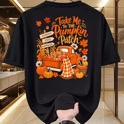Best Thanksgiving Family Shirt , Funny Thanksgiving UnisexT-Shirt/Hoodie/Sweatshirt HLT00 - Take Me to The Pumpkin Patch Autumn Fall Vintage Truck T-Shirt