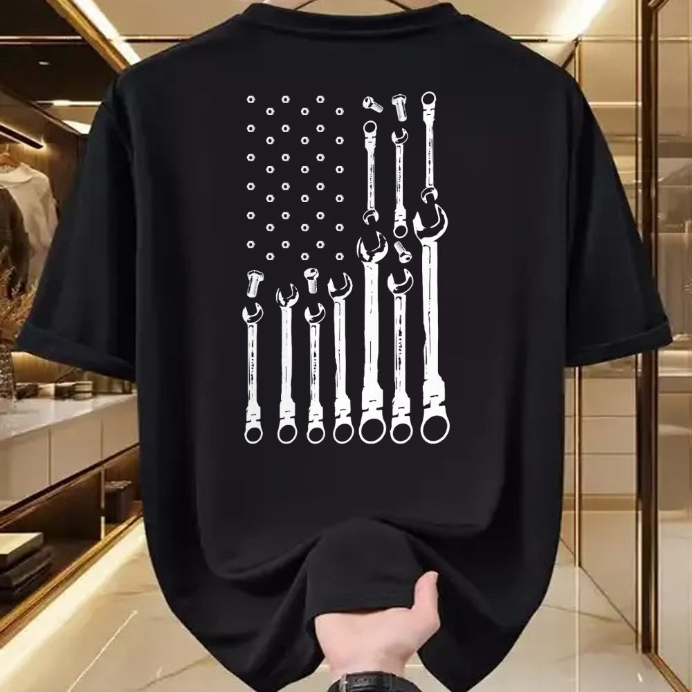 Best Mechanic Life Shirt, Funny Mechanic UnisexT-Shirt/Hoodie/Sweatshirt HLT00 - Mechanic Flag American Patriotic Flag Car Mechanic USA Flag T-Shirt