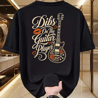 Guitar Lover Shirt, Funny Guitar UnisexT-Shirt/Hoodie/Sweatshirt HLT00 - Guitar Dibs On The Guitar Player Vintage Guitarist Gift T-Shirt