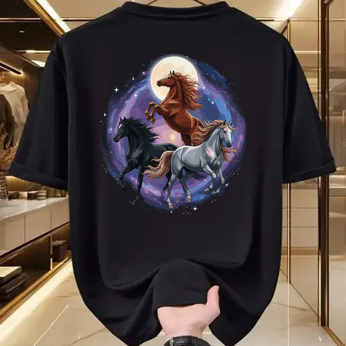 Best Horse Lover Shirt , Funny Horse UnisexT-Shirt/Hoodie/Sweatshirt HLT00 - Three Moon Funny Horse Shirt Space Galaxy Horses Graphic T-Shirt