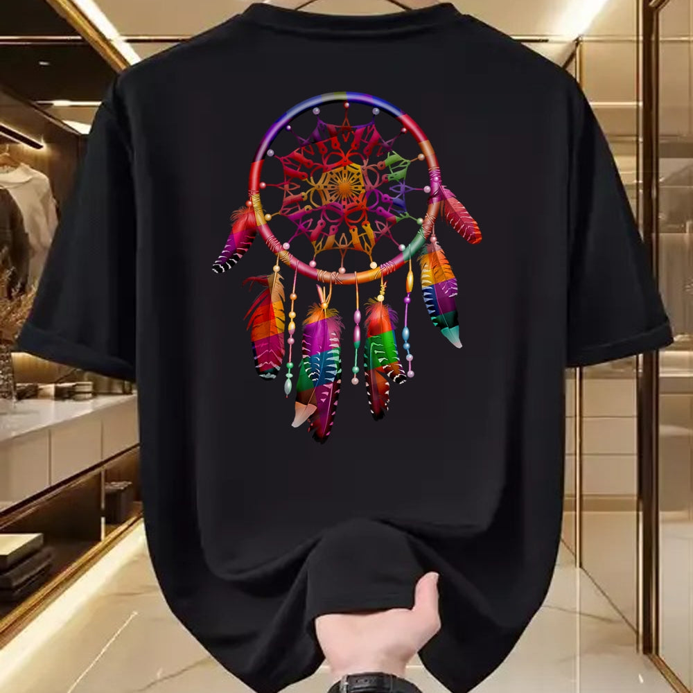 Native American T-Shirts, Vintage Native American Unisex T-Shirt/Hoodie/Sweatshirt HLT00 - Colorful Dreamcatcher Feathers Tribal Native American Indian