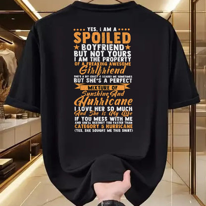 Best Wife Shirt, Wife and Husband Unisex T-Shirt/Hoodie/Sweatshirt HLT00 - Yes I Am a Spoiled Boyfriend Of Freaking Awesome Girlfriend T-Shirt