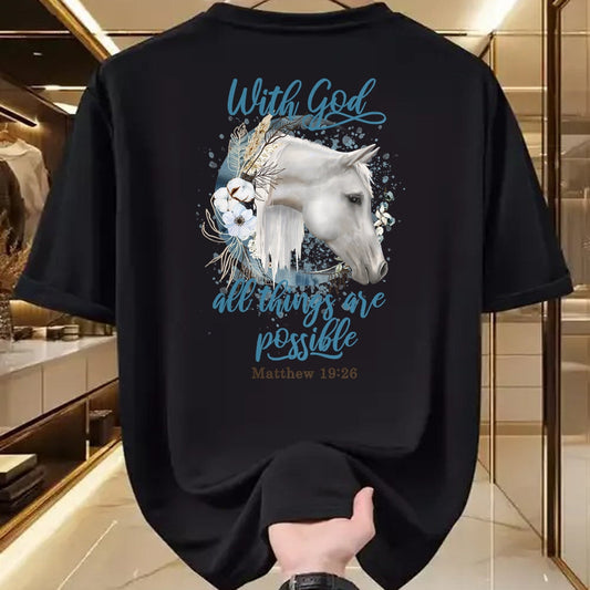 Best Horse Lover Shirt , Funny Horse UnisexT-Shirt/Hoodie/Sweatshirt HLT00 - Horse Flowers Horseback Riding Christian Horse Owner T-Shirt