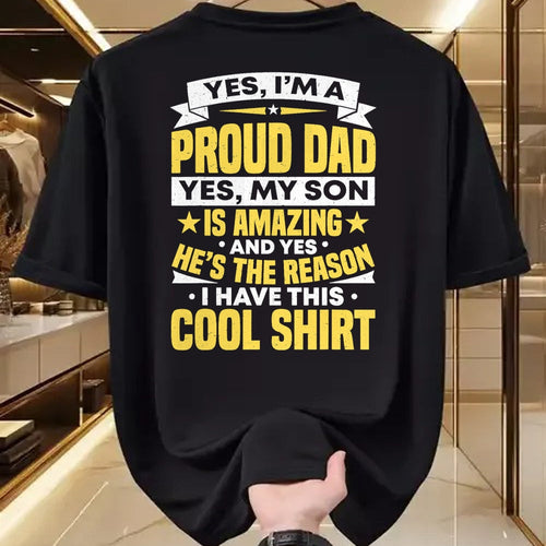 Gift for Dad Shirt, Funny Dad Unisex T-Shirt/Hoodie/Sweatshirt HLT00 – Proud Dad Of A Son Father_s Day From Son T-Shirt