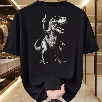Best Dinosaur Lover Shirt, Funny Dinosaur UnisexT-Shirt/Hoodie/Sweatshirt HLT00 - Cool Dinosaur Rock Sign Sunglasses T-Rex T-Shirt, Men, Black, 3X-Large