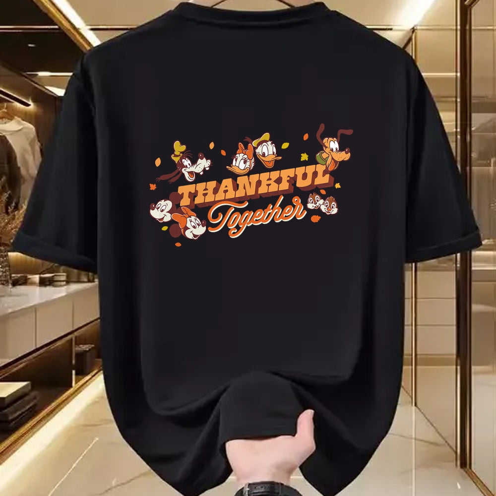 Best Thanksgiving Family Shirt , Funny Thanksgiving UnisexT-Shirt/Hoodie/Sweatshirt HLT00 - Disney Mickey Mouse and Friends Fall Thankful Together T-Shirt