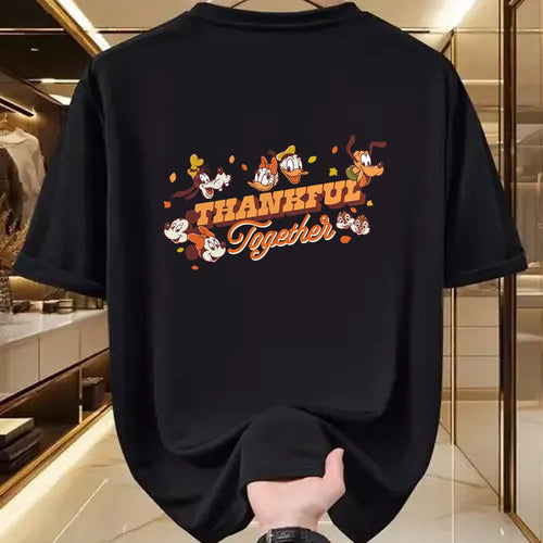 Best Thanksgiving Family Shirt , Funny Thanksgiving UnisexT-Shirt/Hoodie/Sweatshirt HLT00 - Disney Mickey Mouse and Friends Fall Thankful Together T-Shirt