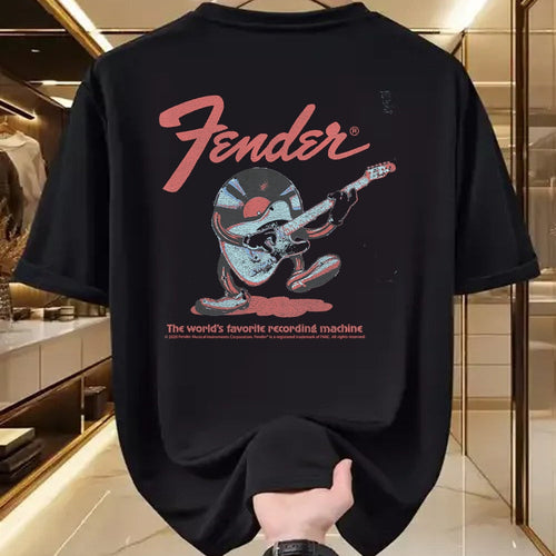 Guitar Lover Shirt, Funny Guitar UnisexT-Shirt/Hoodie/Sweatshirt HLT00 - Fender Record Playing Guitar Centered T-Shirt
