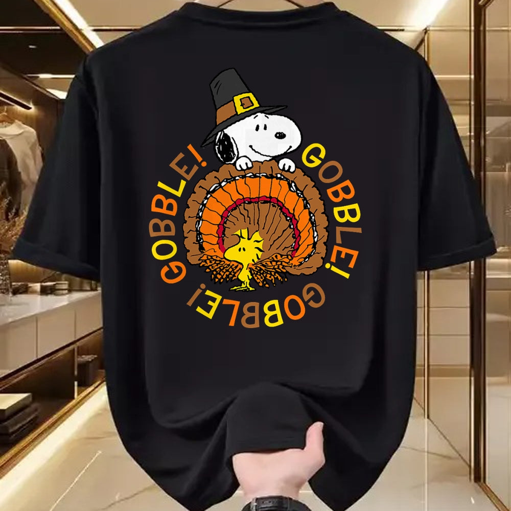 Best Thanksgiving Family Shirt , Funny Thanksgiving UnisexT-Shirt/Hoodie/Sweatshirt HLT00 - Peanuts Snoopy and Woodstock Thanksgiving Gobble T-Shirt
