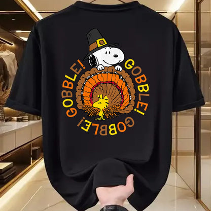 Best Thanksgiving Family Shirt , Funny Thanksgiving UnisexT-Shirt/Hoodie/Sweatshirt HLT00 - Peanuts Snoopy and Woodstock Thanksgiving Gobble T-Shirt