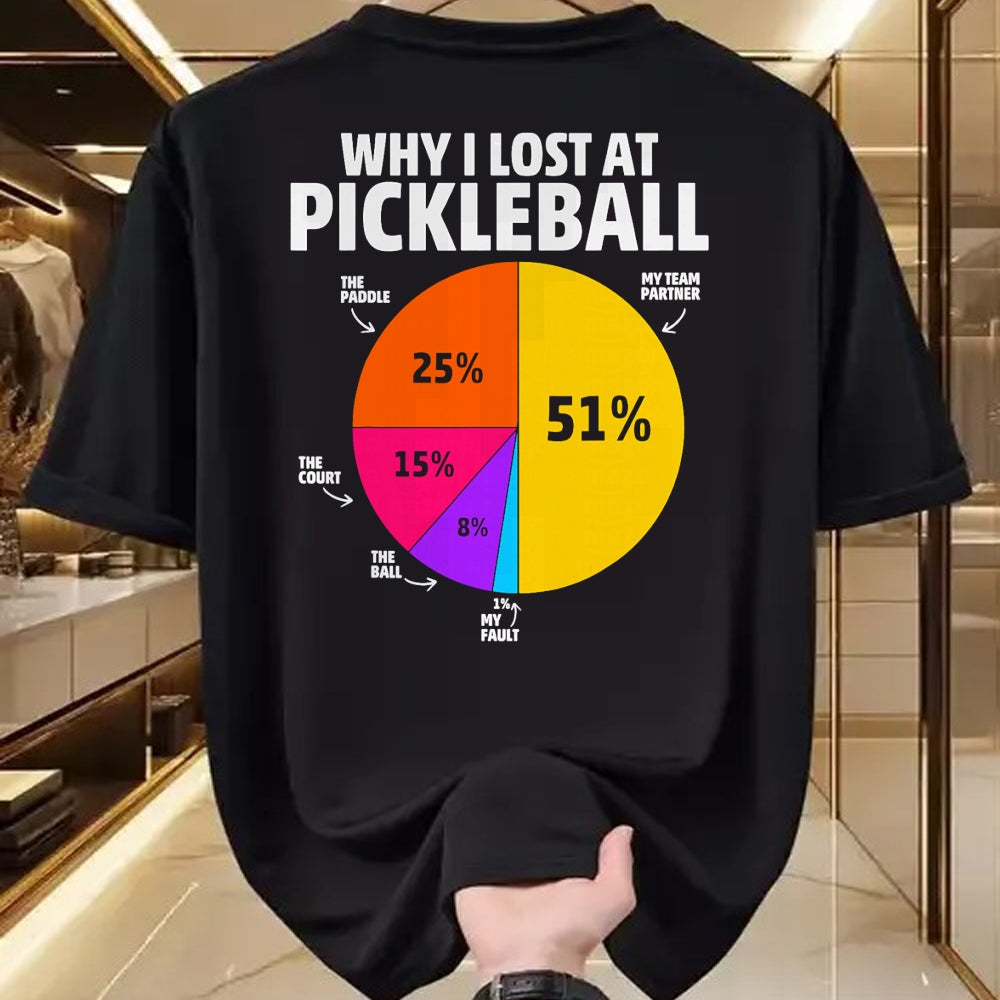 Funny Pickleball Shirt, Pickleball Lover Unisex T-Shirt/Hoodie/Sweatshirt HLT00 - Funny Why I Lose at Pickleball Gifts for Men Women Kids T-Shirt