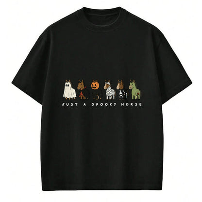Best Horse Lover Shirt , Funny Horse UnisexT-Shirt/Hoodie/Sweatshirt HLT00 - Women_s Cute Funny Just A Spooky Horse Ghost Monsters Halloween V-Neck T-Shirt
