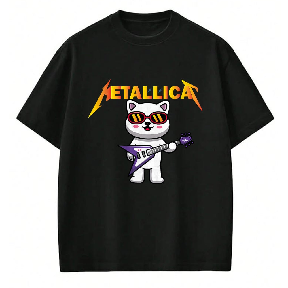 Guitar Lover Shirt, Funny Guitar UnisexT-Shirt/Hoodie/Sweatshirt HLT00 - Metallicat- Funny Cat Rock Cat Playing Guitar T-Shirt for Men Women Girls Kids
