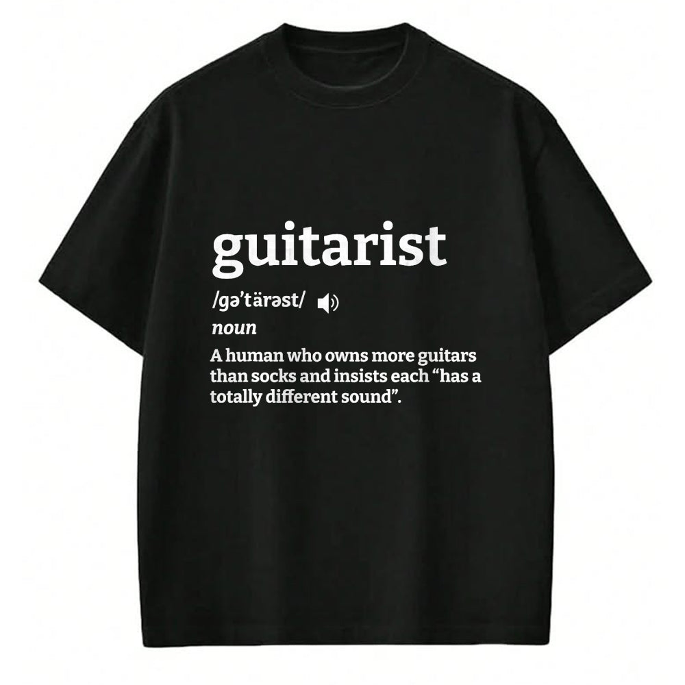 Guitar Lover Shirt, Funny Guitar UnisexT-Shirt/Hoodie/Sweatshirt HLT00 - Guitarist Definition A Human Who Owns More Guitars T-Shirt