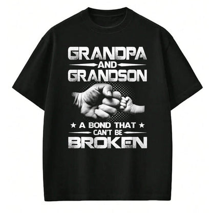 Best Grandpa Shirt, Proud Grandpa Unisex T-Shirt/Hoodie/Sweatshirt HLT00 - Grandpa And Grandson A Bond That Can't Be Broken T-Shirt