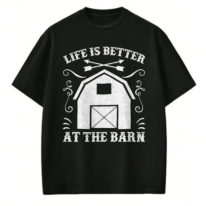 Best Horse Lover Shirt , Funny Horse UnisexT-Shirt/Hoodie/Sweatshirt HLT00 - Life Is Better At The Barn Shirt - Funny Farmer T Shirt T-Shirt