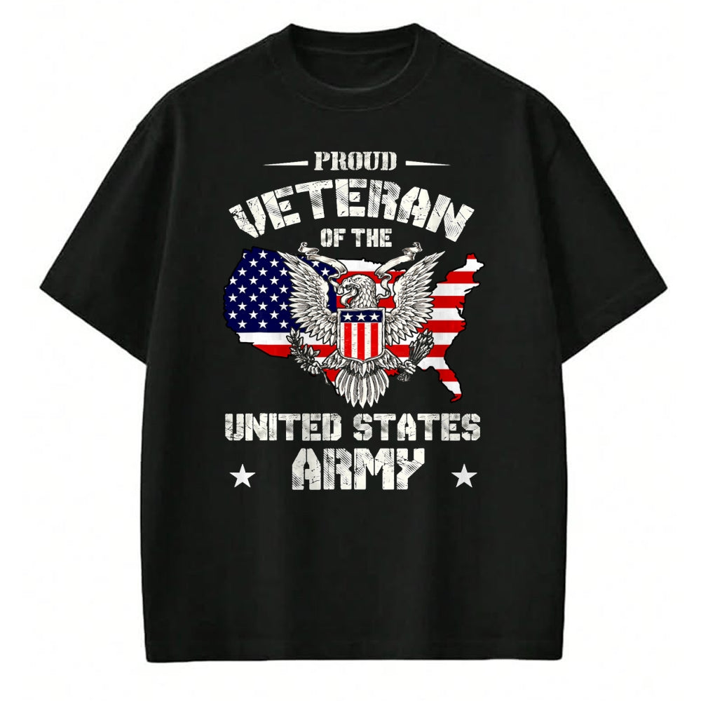 Proud Veteran Shirt, Funny Veteran UnisexT-Shirt/Hoodie/Sweatshirt HLT00 - Proud Veteran of The US Army - USA Flag Soldier Veteran T-Shirt