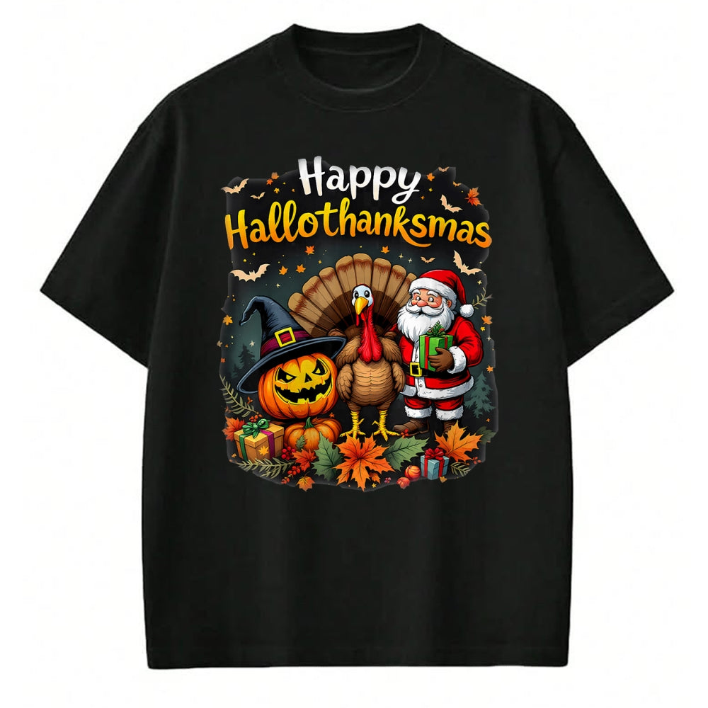Best Thanksgiving Family Shirt , Funny Thanksgiving UnisexT-Shirt/Hoodie/Sweatshirt HLT00 - Happy Hallothanksmas Thanksgiving Halloween Merry Christmas T-Shirt