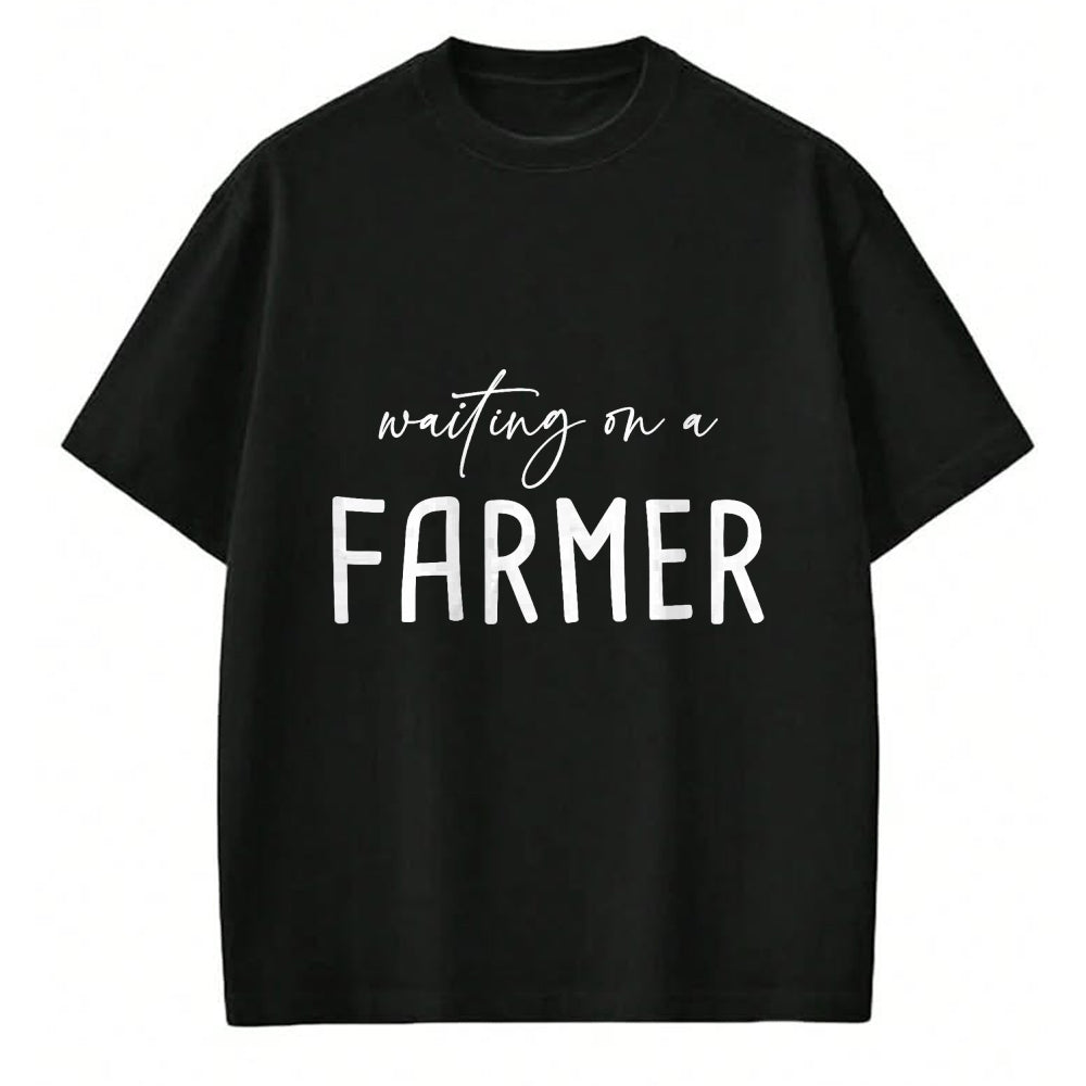 Best Farmer Life Shirt, Funny Farmer UnisexT-Shirt/Hoodie/Sweatshirt HLT00 - Waiting On A Farmer, Funny Farmer Wife T-Shirt