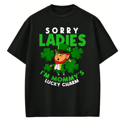 Gift for Mom Shirt, Funny Mom Unisex T-Shirt/Hoodie/Sweatshirt HLT00 - Mommys Lucky Charm Mom St Patricks Day Leprechaun Toddler T-Shirt