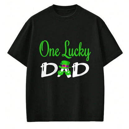 Gift for Dad Shirt, Funny Dad Unisex T-Shirt/Hoodie/Sweatshirt HLT00 – One Lucky Dad St. Patrick`s Day T-Shirt