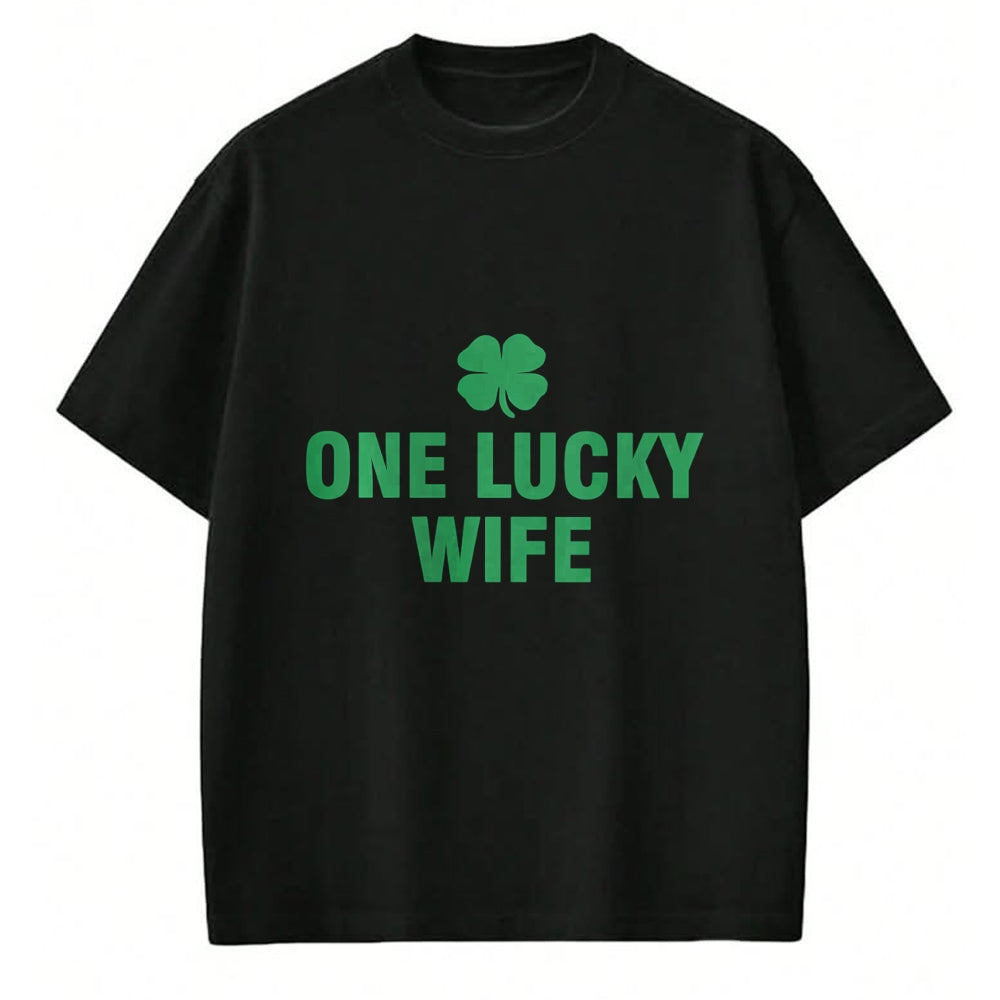 Best Wife Shirt, Wife and Husband Unisex T-Shirt/Hoodie/Sweatshirt HLT00 - Gift for wife T shirt, lucky wife   One Lucky Wife Long Sleeve T-Shirt