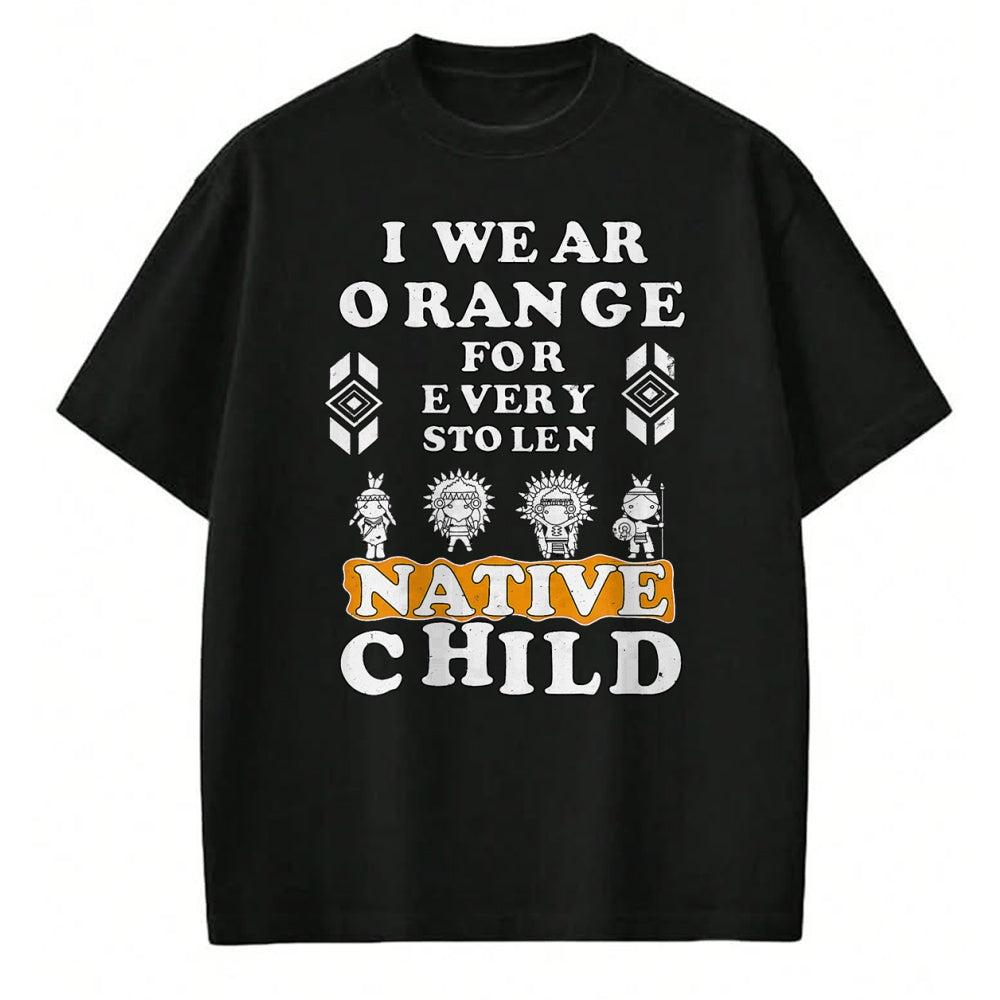 Native American T-Shirts, Vintage Native American Unisex T-Shirt/Hoodie/Sweatshirt HLT00 - I Wear Orange For Every American Native Child Indian Prid