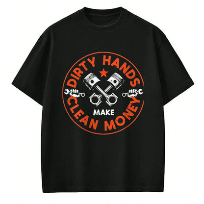 Best Mechanic Life Shirt, Funny Mechanic UnisexT-Shirt/Hoodie/Sweatshirt HLT00 - Mechanic Dirty Hands Clean Car Money Automotive Men Women T-Shirt, Men, Black, 4X-Large