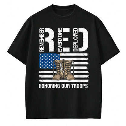 Proud Veteran Shirt, Funny Veteran UnisexT-Shirt/Hoodie/Sweatshirt HLT00 - Remember Everyone Veteran Deployed RED Friday Military T-Shirt